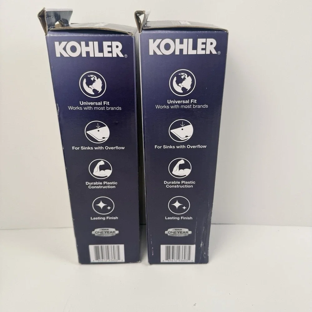Kohler Standard Clicker Drain w Overflow Lot 2 Two Matte Black, RH1274364-BL